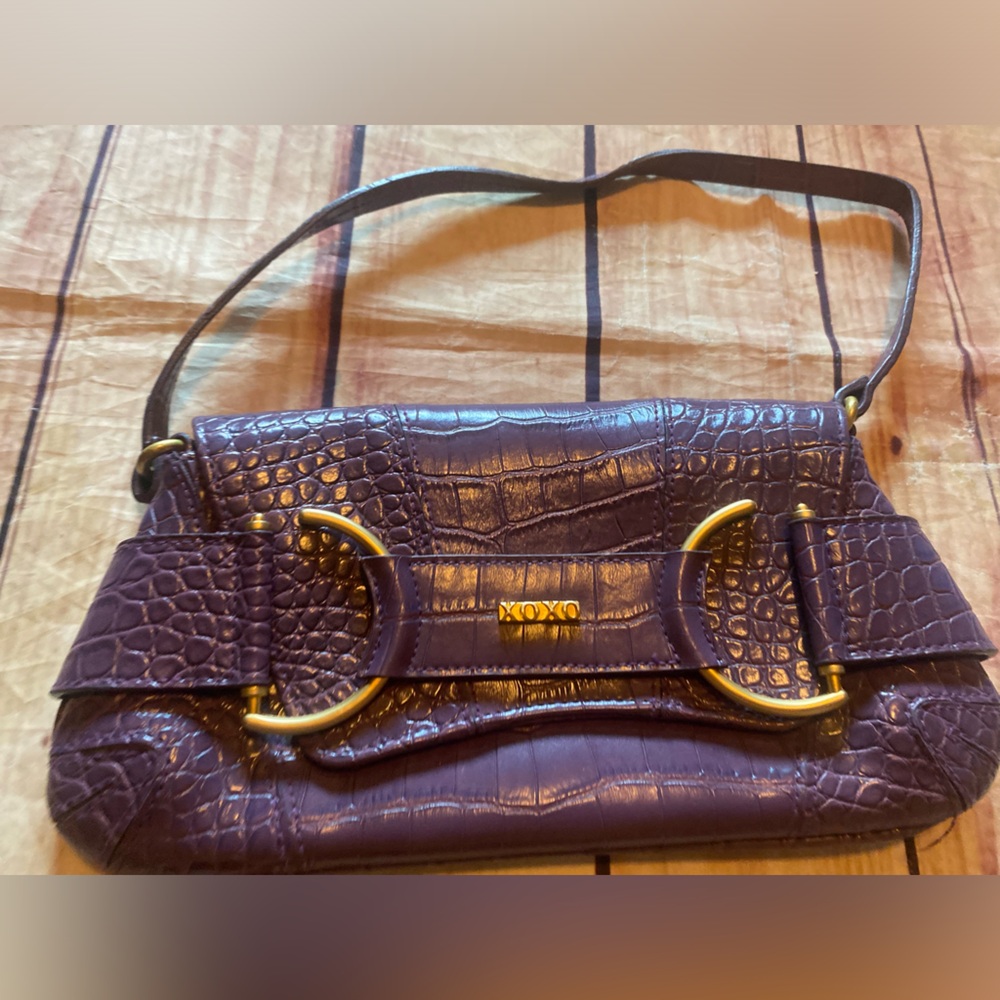 XOXO Y2K Faux Croc purple handbag shoulder purse pocketbook